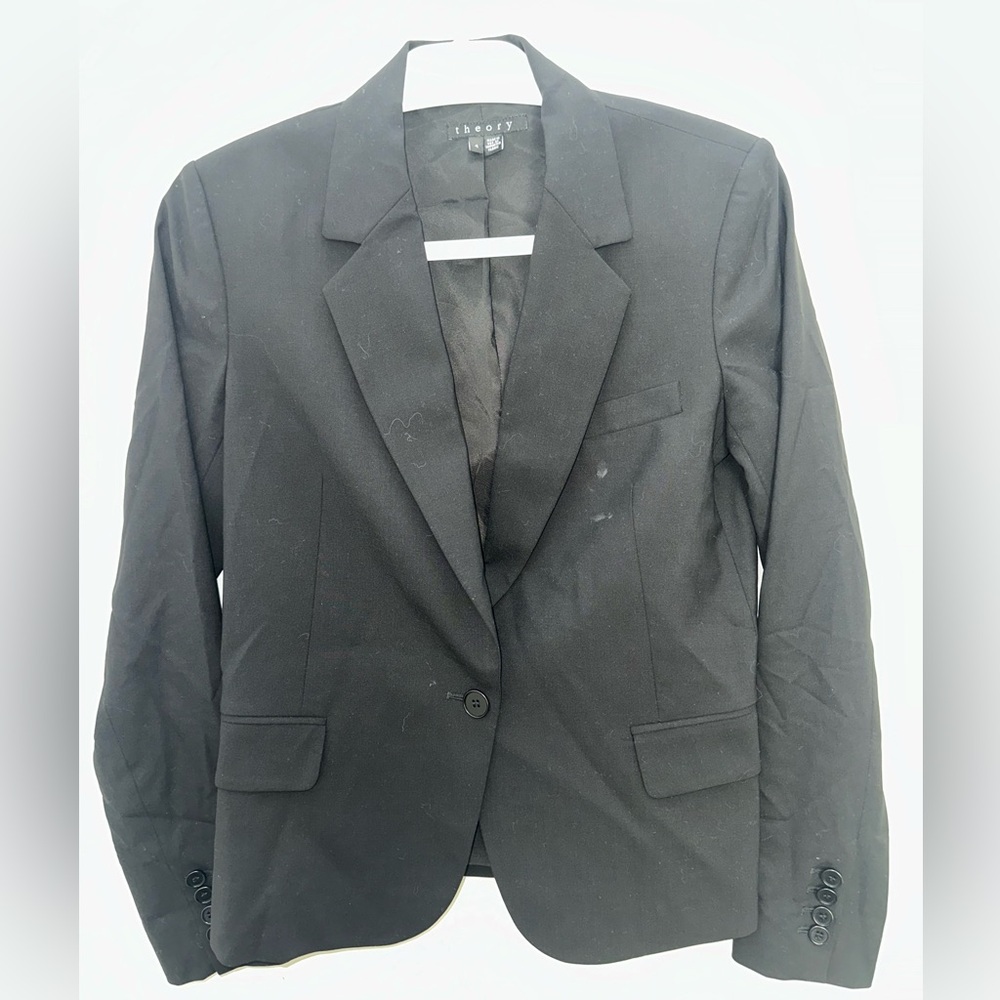 Theory Black Tailored Blazer